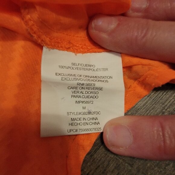 Gianni Bini Orange sheer crop top size med. - Picture 6 of 6
